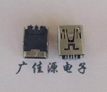 凤岗镇MINI USB前两脚插座 90度卧式 端子DIP针脚定义