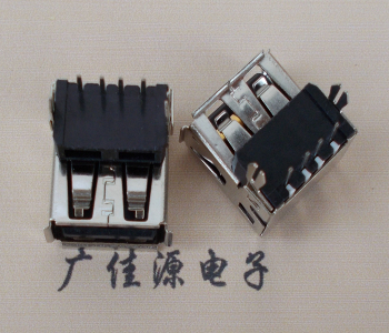凤岗镇USB插座 90度AF单层正向垫高9.3 DIP鱼叉脚