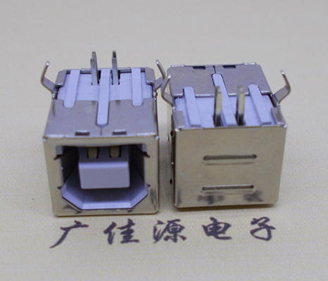 凤岗镇USB BF90度母座 打印机接口 卧式插板DIP白胶