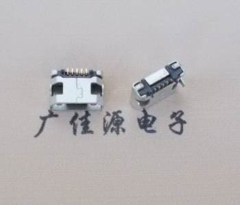 凤岗镇迈克小型 USB连接器 平口5p插座 有柱带焊盘