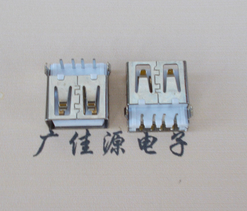 凤岗镇USB母座接口 AF90度沉板1.9引脚4P插件白胶芯直边