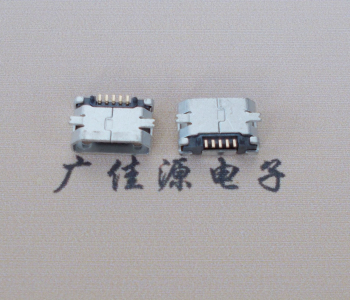 凤岗镇Micro USB平口全贴板 鱼叉脚5.0长带定位柱加焊盘