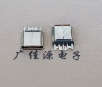 凤岗镇Micro USB母座 防水接口焊线夹板式悬空翻边