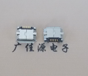 凤岗镇MICRO USB 5Pin母座 贴板封装接口 卷边镀雾锡