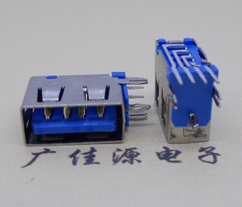 凤岗镇USB 测插2.0母座 短体10.0MM 接口 蓝色胶芯
