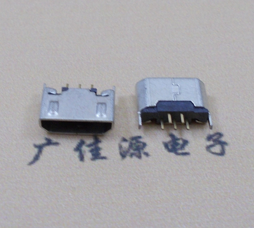 凤岗镇迈克USB 180度母座5p直插带地脚1.5端子直口