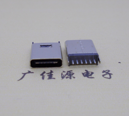 凤岗镇直立式插板Type-C6p母座连接器高H=10.0mm