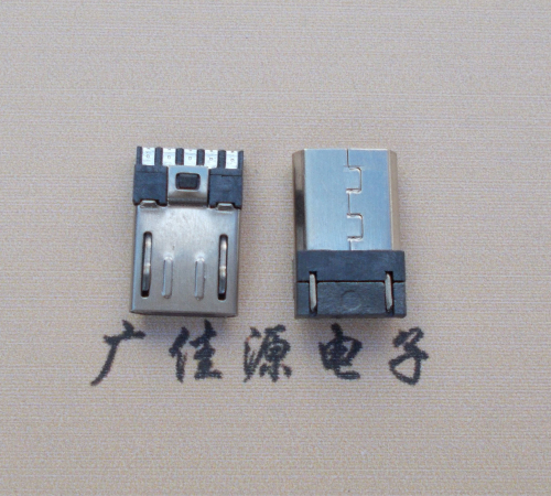 凤岗镇Micro USB 公头焊线短体10.5mm胶芯3.0前五后五