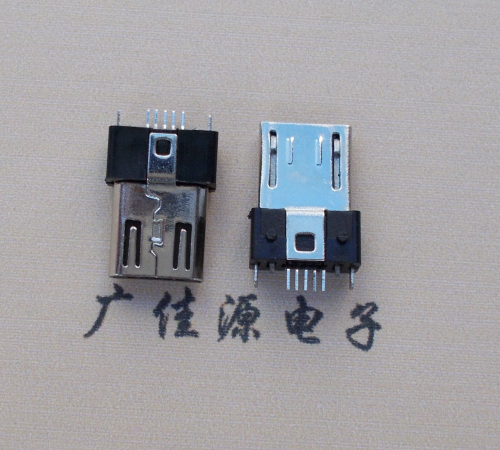 凤岗镇MICRO USB 5P公头B型SMT贴板带柱