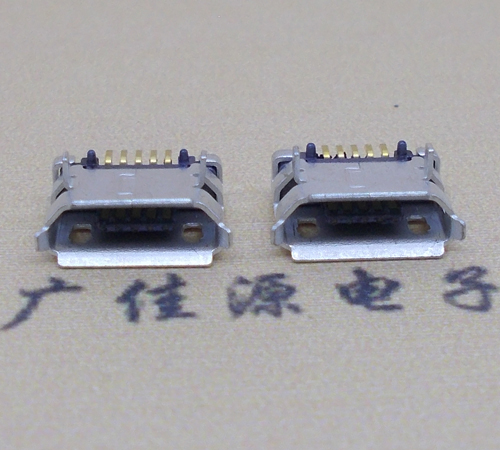 凤岗镇高品质Micro USB 5P B型口母座,5.9间距前插/后贴端SMT