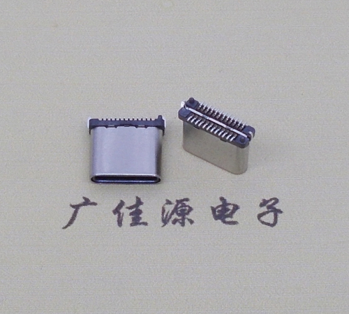 凤岗镇USB TYPE-C接口短体24P公头立式贴板高度H=8.0mm 高速数据传输快充电款