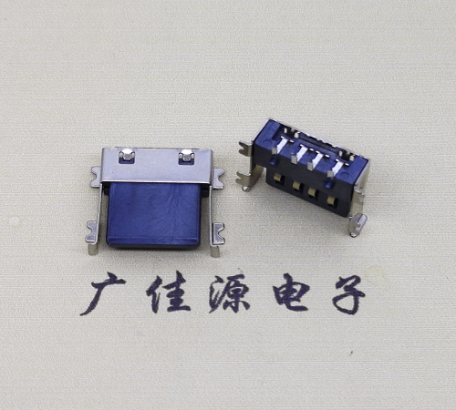 凤岗镇薄胶芯母座 USB2.0卧式贴板A母10.0短体尺寸